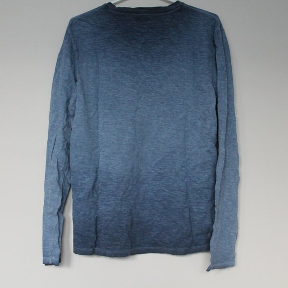 [BUFFALO DAVID BITTON] Blue Long-sleeve T-Shirt with  Crest - Picture 2 of 7